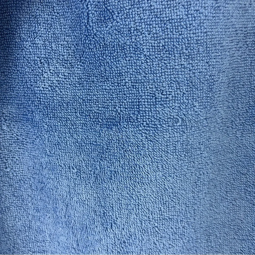 Carter's Blue Puppy Dog Hooded Baby Towel Terry Cloth White Brown